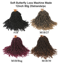 Soft Butterfly Locs Pre Looped Distressed Crotchet Hair 12inch, 20 Strands Per Pack