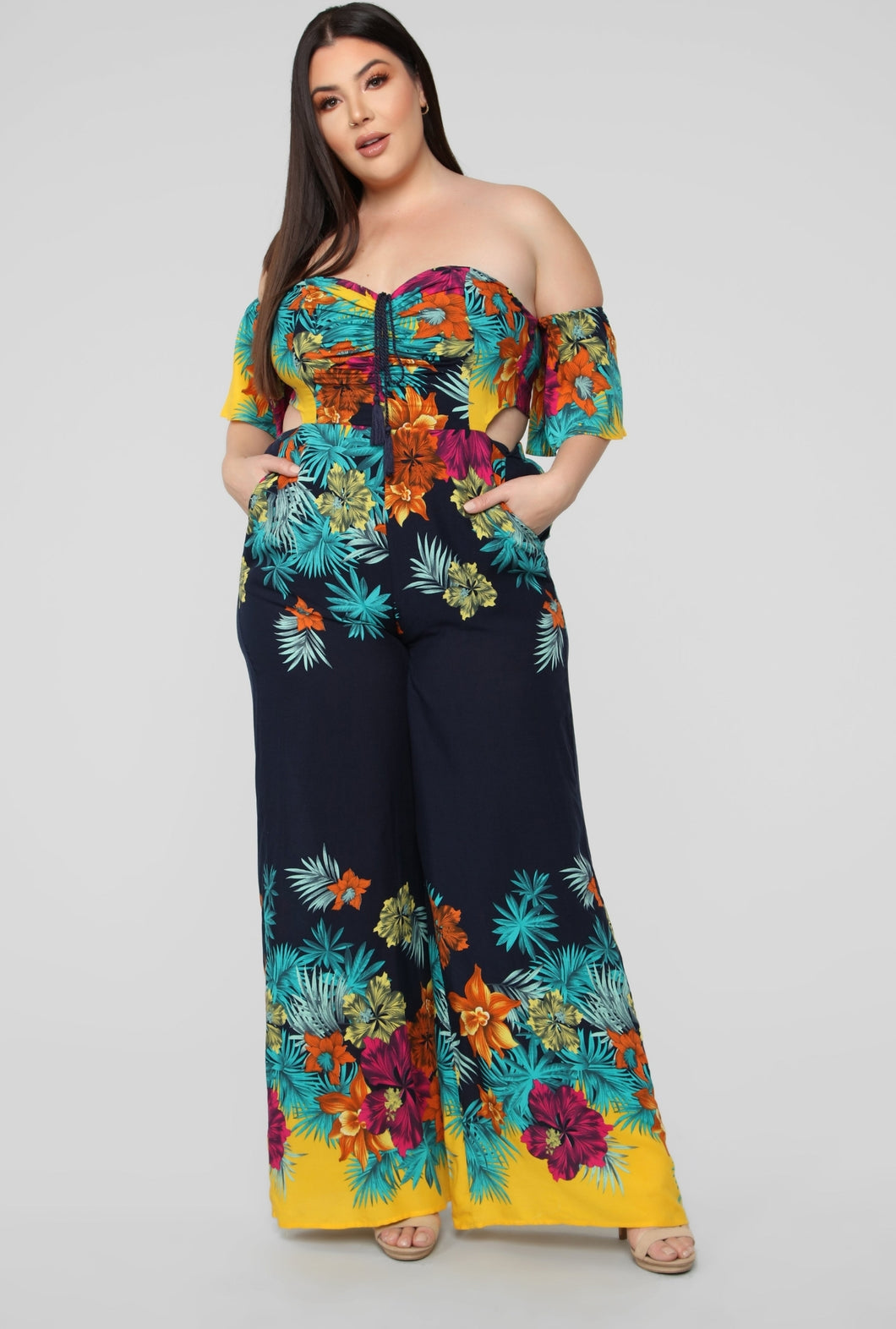 Fashion Nova Mia Tropical Jumpsuit